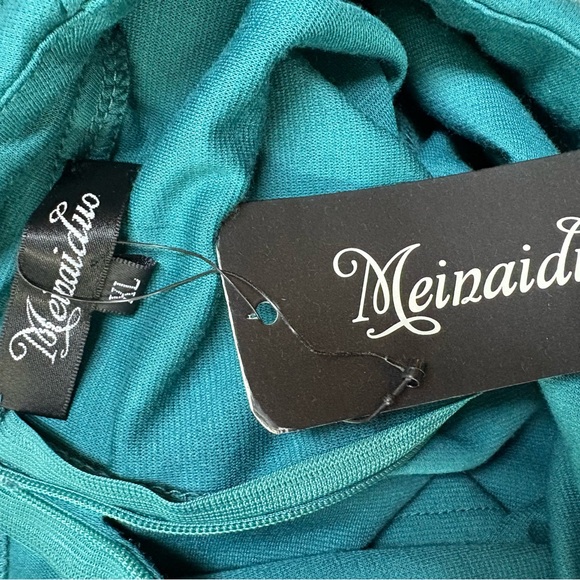 Elegant Teal Green Dress by Meinaiduo Size XL NWT’S - Picture 11 of 14